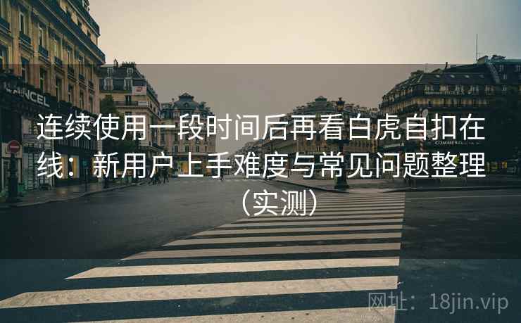 连续使用一段时间后再看白虎自扣在线：新用户上手难度与常见问题整理（实测）