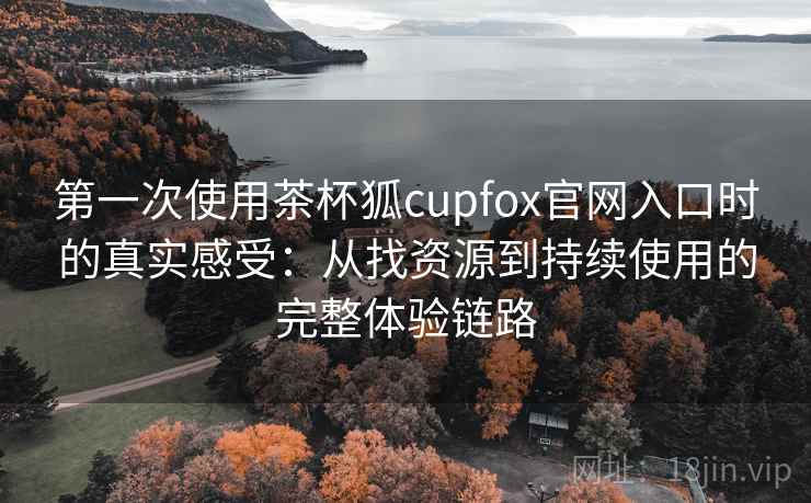 第一次使用茶杯狐cupfox官网入口时的真实感受：从找资源到持续使用的完整体验链路