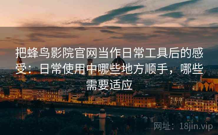 把蜂鸟影院官网当作日常工具后的感受：日常使用中哪些地方顺手，哪些需要适应
