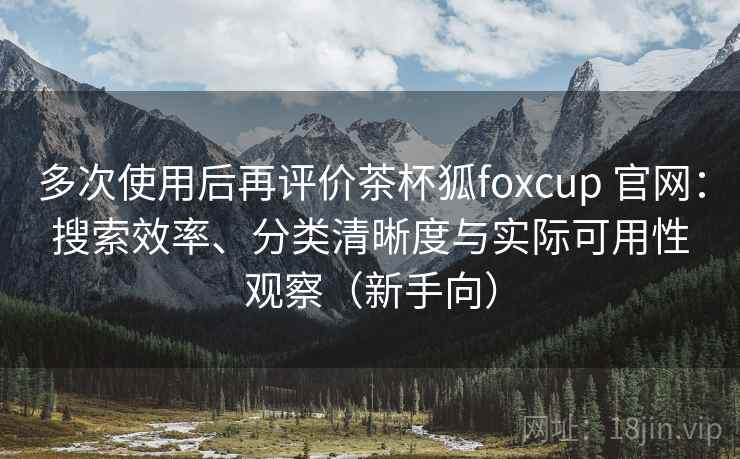 多次使用后再评价茶杯狐foxcup 官网：搜索效率、分类清晰度与实际可用性观察（新手向）