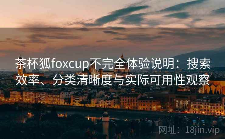 茶杯狐foxcup不完全体验说明：搜索效率、分类清晰度与实际可用性观察